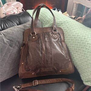 Valentino Dark Brown Textured Bag